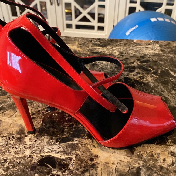VIA SPIGA MADE IN ITALY RED HIGH HEEL SHOES - Picture 6 of 10